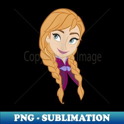 disney frozen anna big face portrait - high-resolution png sublimation file