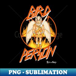 rick and morty bird person rock logo - png transparent sublimation design