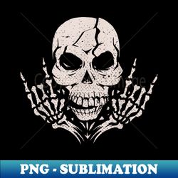 rock & roll skull skeleton guitar player for music lover - high-quality png sublimation download