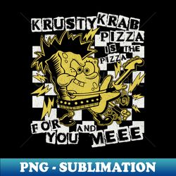 spongebob squarepants punk bob krusty krab pizza - high-resolution png sublimation file