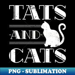 tats and cats retro ink tattoo - vintage sublimation png download
