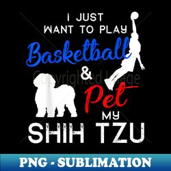 shih tzu funny basketball dog owner lover xmas - exclusive png sublimation download