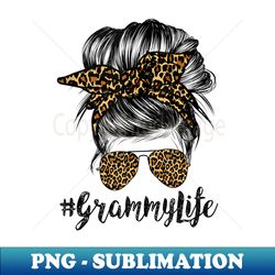 grammy life hair bandana glasses leopard print mother's day - premium sublimation digital download