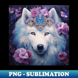 samoyed art - png sublimation digital download