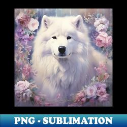 pastel samoyed - vintage sublimation png download