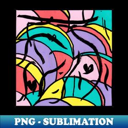 pastel geometric abstract acrylic painting - exclusive sublimation digital file