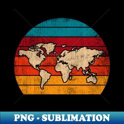 travelling retro cartography international traveller world map 1 - premium sublimation digital download