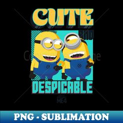 minions despicable me 4 cute and despicable - decorative sublimation png file