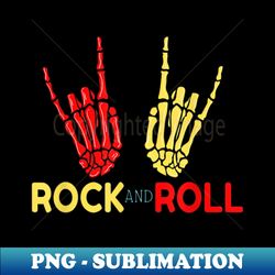 retro skeleton hands rock and roll symbol for and youth - elegant sublimation png download