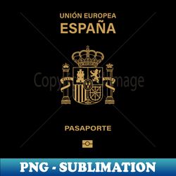 passport spain - artistic sublimation digital file
