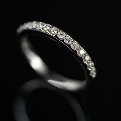 elegant white gold ring adorned with sparkling diamonds