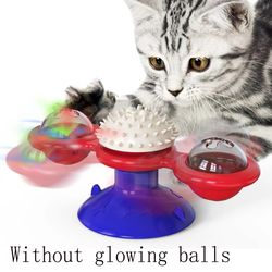 windmill rotating cat toy rotating cat scratching hair scrubber cat brush pet products puzzle toys teeth grinding functi