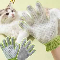 2 in 1 cat hair glove pet fur remover gloves cat dog grooming glove comb for pets clean massage brush pet products cat s