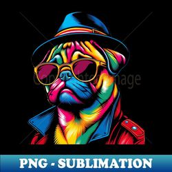 pop art pug dog - png sublimation digital download