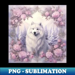 samoyed in winter - high-quality png sublimation download