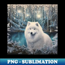 jewelled samoyed - digital sublimation download file