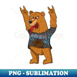 heavy metal bear - premium png sublimation file