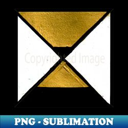 golden hourglass geometric abstract acrylic painting - instant png sublimation download