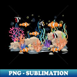 cool clown fish coral reef tropical fish outfit - artistic sublimation digital file