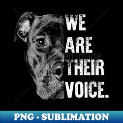 man woman love pitbull we are their voice - unique sublimation png download