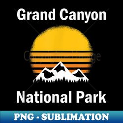 grand canyon national park mountain sunset - retro png sublimation digital download