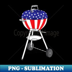 Usa Charcoal Kettle Grill July 4th Grill - Png Sublimation Digital Download