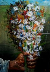 a bouquet for you! , 35x50cm, oil on canvas, 2024