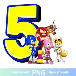 sonic the hedgehog 5th birthday png image transparent five