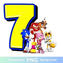 sonic the hedgehog 7th birthday png image transparent seven