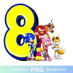 sonic the hedgehog 8th birthday png image transparent eight