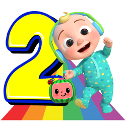 cocomelon 2nd rainbow birthday png image baby two