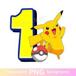 pikachu pokemon 1st birthday png image baby one