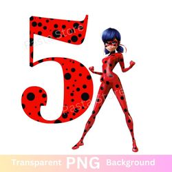 miraculous ladybug 5th birthday png image five