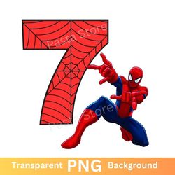 spiderman 7th birthday png transparent image seven