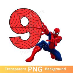 spiderman 9th birthday png transparent image nine