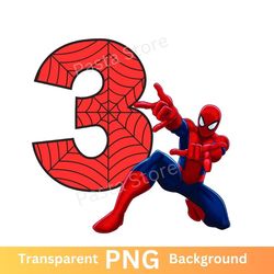 spiderman 3rd birthday png transparent image three