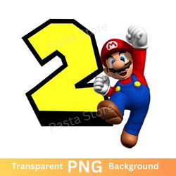 super mario 2nd birthday png transparent image two