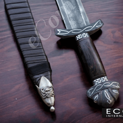 hand forged damascus steel viking sword / medieval sword, lagertha long sword with scabbard