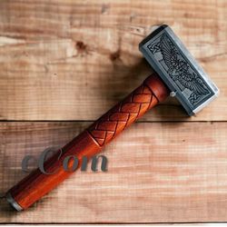 custom handmade viking hammer, thor hammer, blacksmith hammer, personalized hammer, larp hammer