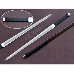 38 inches long hunting sword-functional-hand forged-heat treated-sharpen-ready to use-working-full tang-leaf spring