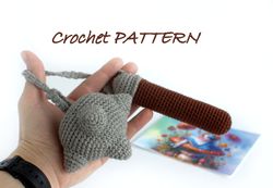 pattern crochet morgenstern, martial arts crochet, amigurumi weapon, crochet pattern pdf, themed crochet accessory