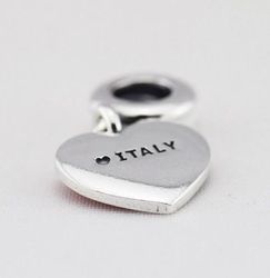 italy heart flag charms 925 sterling silver handmade charms