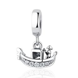 venice gondola boat pendant charm 925 sterling silver fit european women charm bracelet authentic sterling silver luxury