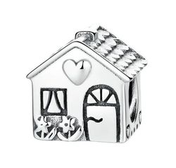 love heart house charm 925 sterling silver fit european & women charm bracelet authentic sterling silver authentic luxur