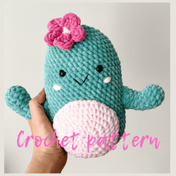 squishmallows cactus amigurumi kawai crochet pattern