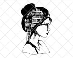 svg file! just a girl who loves books, lady library, book girl, book lover, one more chapter, svg & png, digital image d