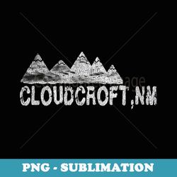 trendy grunge cloudcroft nm mountains ski town - instant sublimation digital download