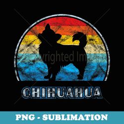 long haired chihuahua vintage design dog - creative sublimation png download