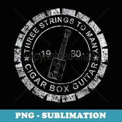 three strings to many cigar box guitar vintage - exclusive sublimation digital file