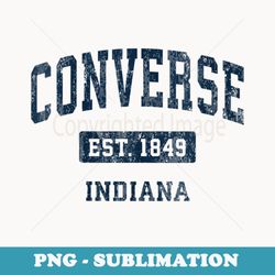 s converse indiana in vintage sports established navy design - premium sublimation digital download
